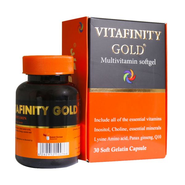 سافت ژل مولتی ویتامین ویتافینیتی گلد شهاب درمان 30 عدد